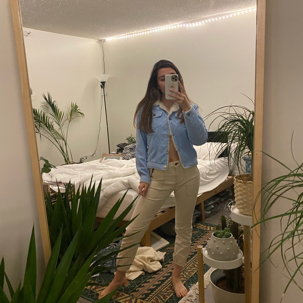 Vintage blue Sherpa corduroy UO jacket